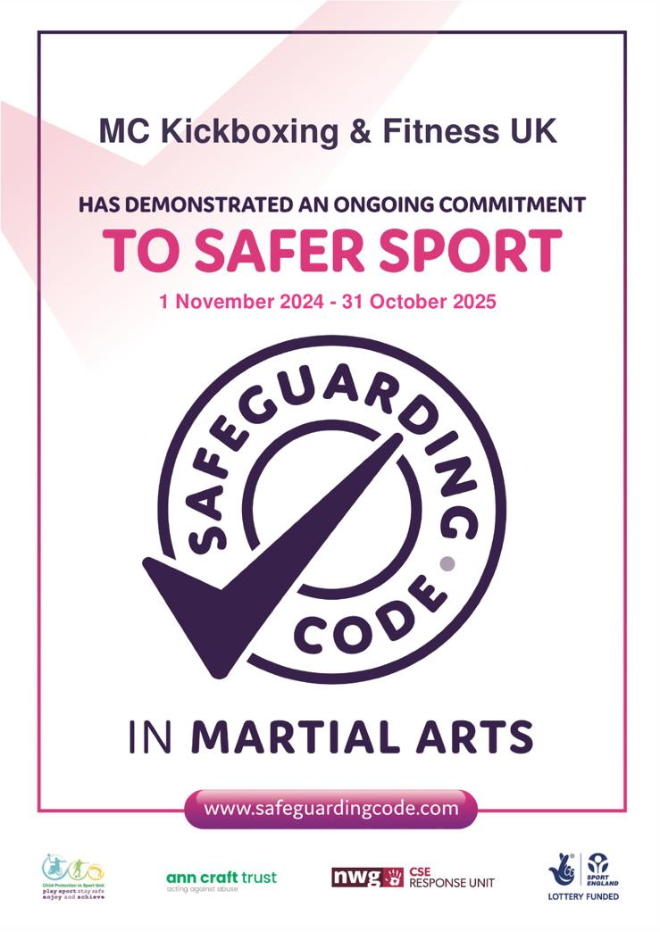 mc kickboxing and fitness safeguarding certificate